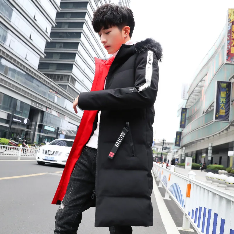 New Style Winter Mid-length Thick Coat Trend Korean-style Clothes Winter Cotton-padded Clothes Teenager MEN'S Cotton Clothe