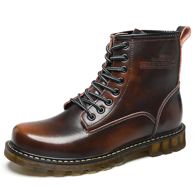 

2018 Autumn New Style Men Warm Martin Boots Trend Thin Drawstring Men's Boot Men's Casual Leather Boot Boots