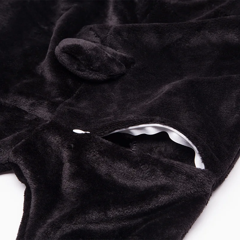 Пижамный комплект с единорогом; зимняя одежда для сна с героями мультфильмов; темные пижамы с единорогом для мальчиков и девочек; детская фланелевая ночная рубашка с животными