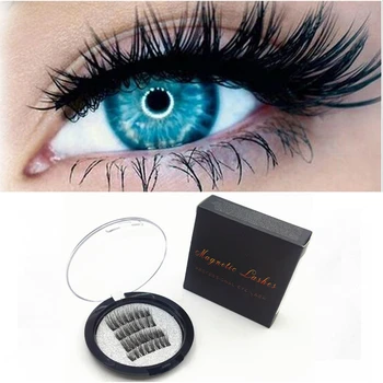 

Makeup Magnetic Eyelashes with 3 Magnets Handmade 3D Magnetic Lashes Natural False Eyelashes Magnet Lashes with Gift Box
