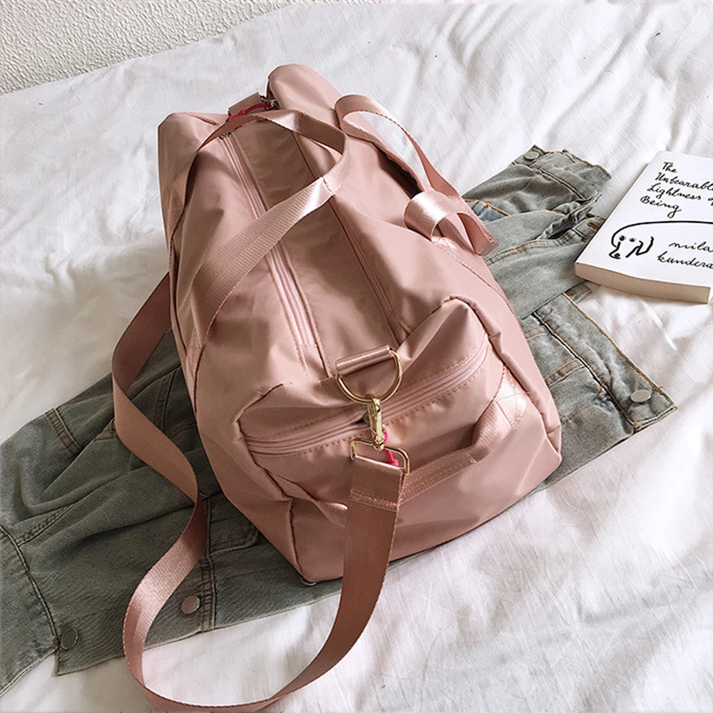 Fashion Large Capacity Shoulder Bags Tote For Women Shoes Tas Travel Bags Waterproof Nylon Bags Dry Wet Women's Handbags