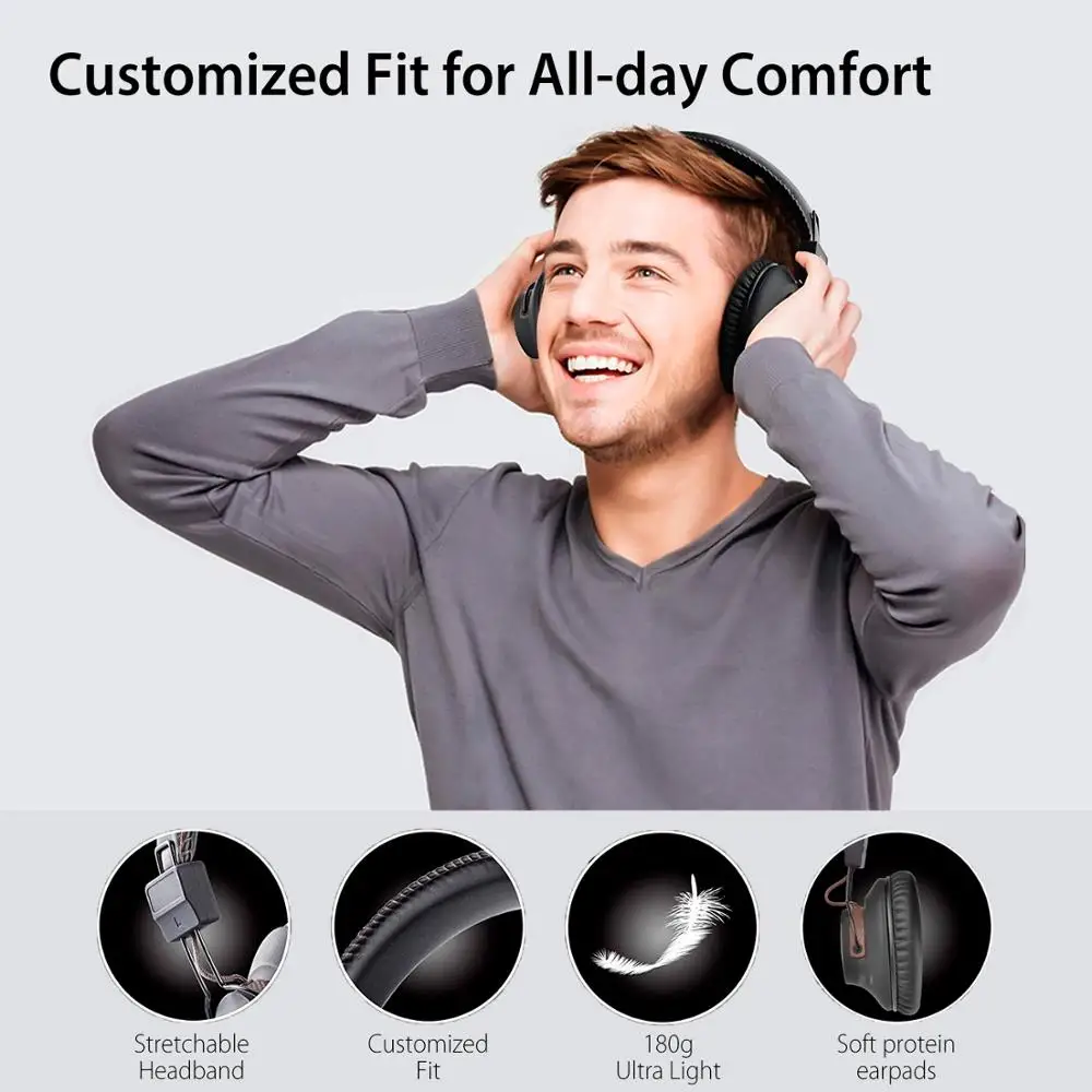  Avantree C519M Type C Plug & Play Wireless Gaming Headphones with Bluetooth USB Audio Transmitter S