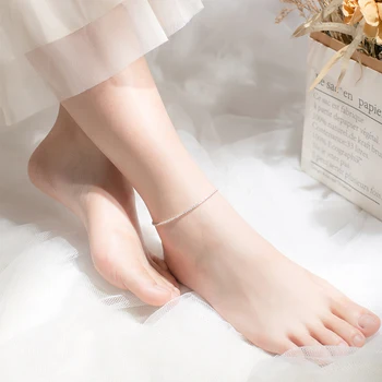 

Modian Minimalism Starlight Chain Anklet for Women Authentic 925 Sterling Silver Simple Link Chain Anklet Fine Jewelry Girl Gift