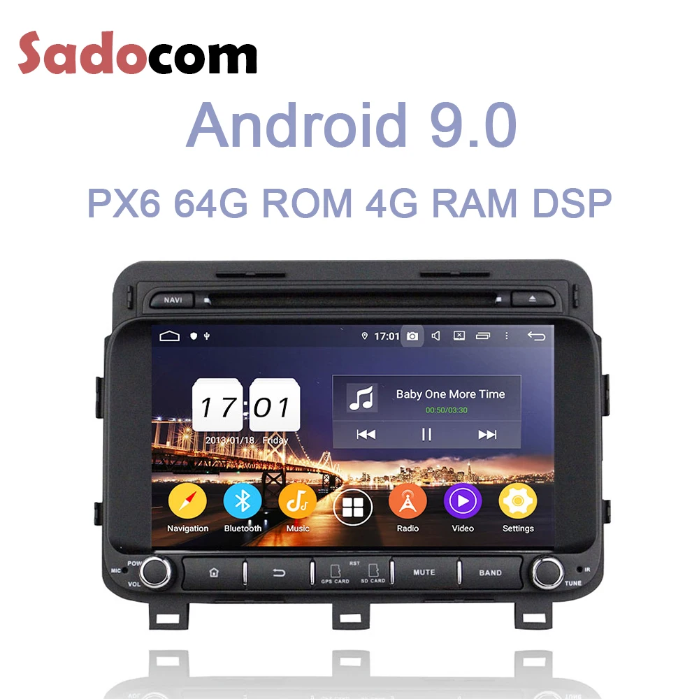 DSP PX6 Android 9,0 8 ядерный 4 Гб ОЗУ BT 4,2 Wifi 4G gps navi карта Автомобильный мультимедийный dvd-плеер Авторадио kia K5 OPTIMA