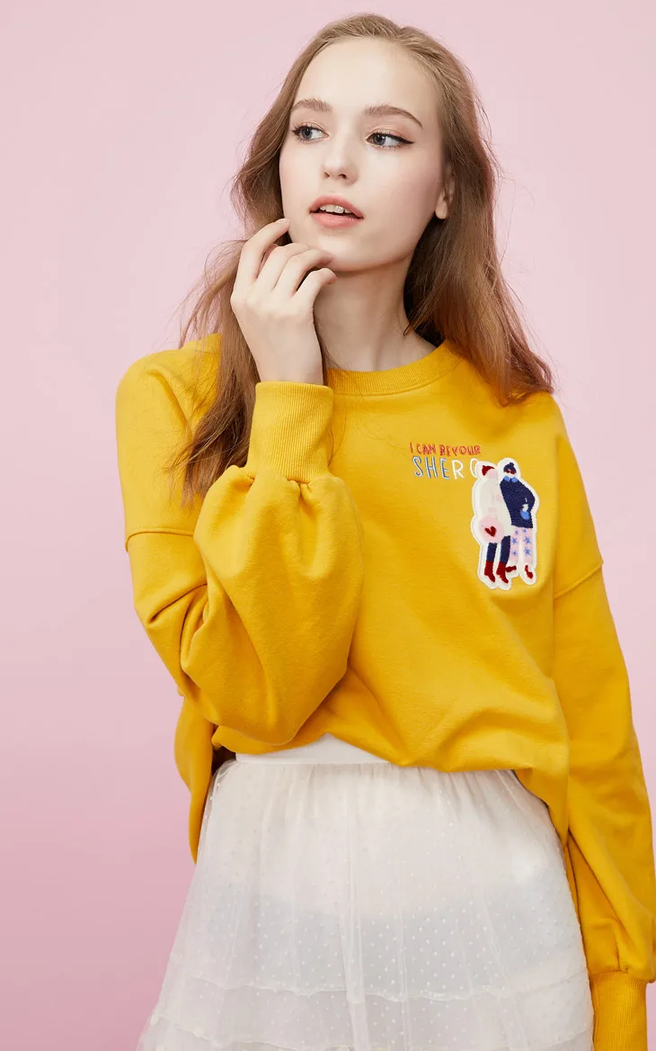 Vero Moda Женская Толстовка свободного кроя с вышитыми нашивками с заниженным плечом | 319333521