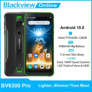 Blackview-móvil BV6300 Pro, 6GB + 128GB, Helio P70, 4380mAh, Android 10, NFC, 4G, teléfono móvil resistente al agua IP68, versión Global