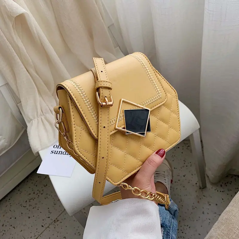 

Diamond Lattice Solid Luxury Pu Leather Crossbody Bags For Women 2019 New Small Shoulder Messenger Bag Phone Purses and Handbags