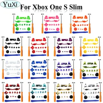 

YuXi Replacement Bumper LB RB Trigger Buttons Parts For Xbox One S Slim Controller Repair Game Accessories + Crowbar T8&T6 Tools