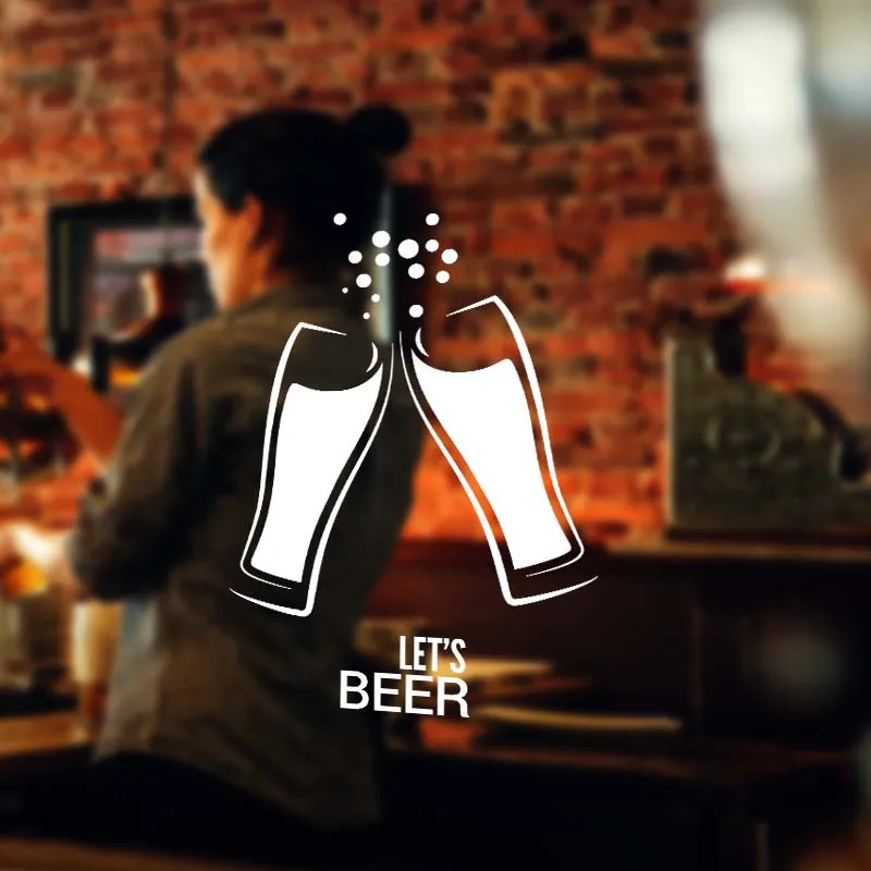 Beer Bar Sticker Let
