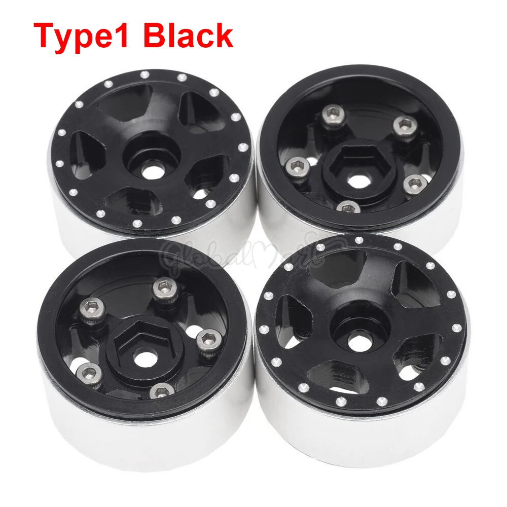 

4 шт. 1,0 дюйма Beadlock CNC Micro Crawler ступица обода колеса 1,0 дюйма для 1/24 RC Crawler Car Axial SCX24 90081 AXI00001 обновленные детали