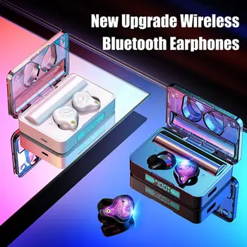 

Stereo Earset Mini Invisible Earphones LED Power Digital Display TWS Voice Message Wireless Bluetooth Headphone Bass