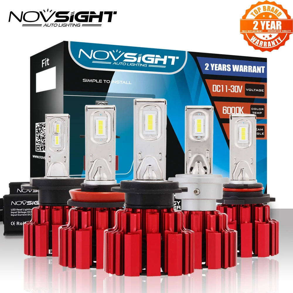 NOVSIGHT D1 D2 D3 D4 S/R 9005 HB3 светодиодный автомобильный головной светильник s 13600LM 90W