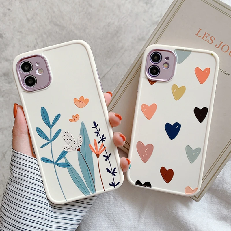 New Bumper-Cover Phone-Case Marble Heart-Flowers 7-Plus for 12 TPU Soft XR Mini 11-Pro Max 1gNWbqyVKQa