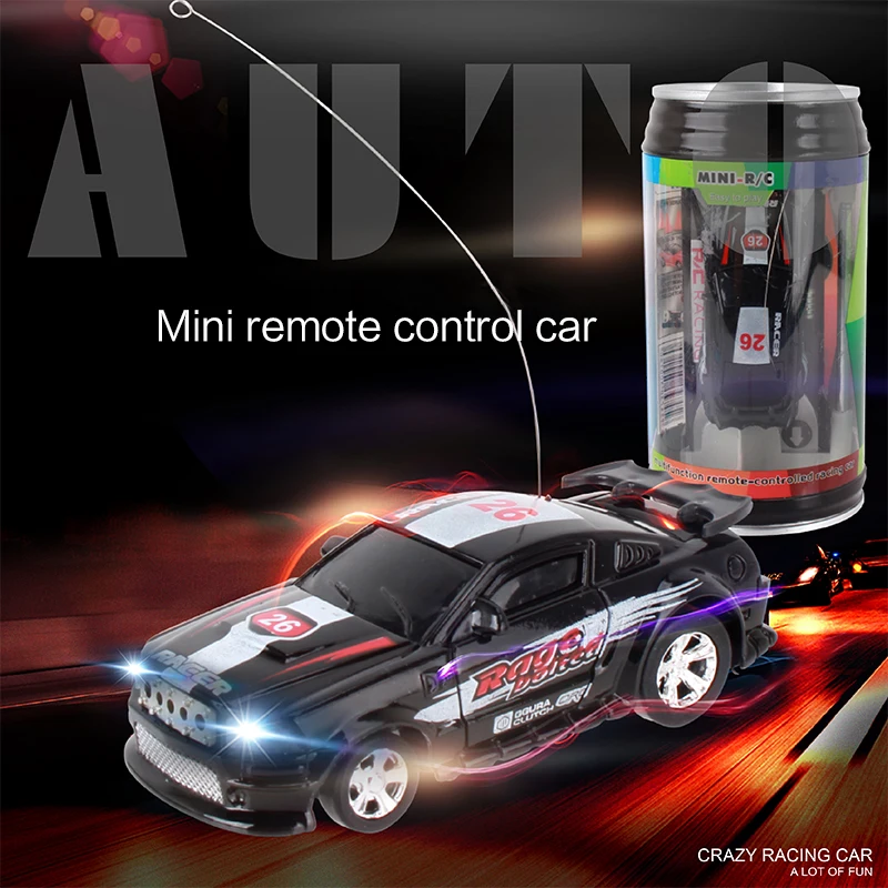 

8 Color Remote Control Car Hot Sale Cola Can Mini Remote Control Car Radio Remote Control Mini Racing 4 Frequency RC Model Gift