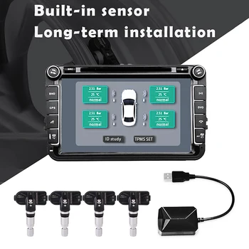 

For Car Vans SUV Truck Universal Car Tire Pressure Monitor Alarm System Car Tire Pressure Monitoring Wireless Transmission TPMS