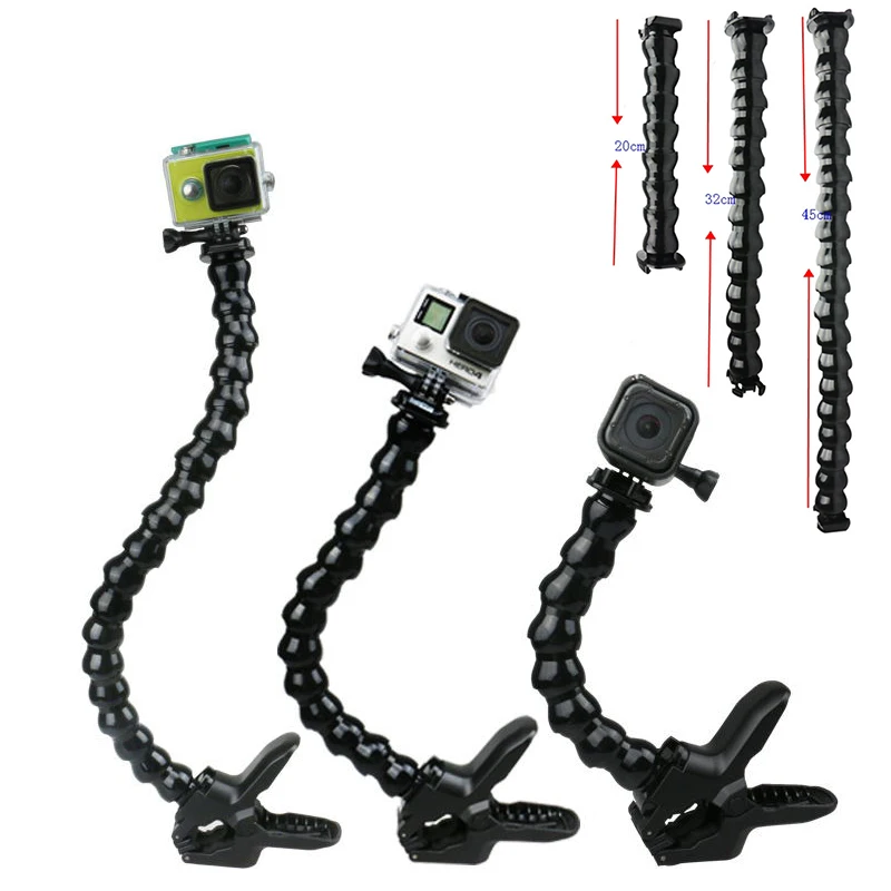 Pescoço de Ganso com Braçadeira para Gopro Vara com Suporte do Telefone para o Iphone Monopé para Tiro Nova Selfie Xiaomi Huawei Telefones Samsung - Image 5