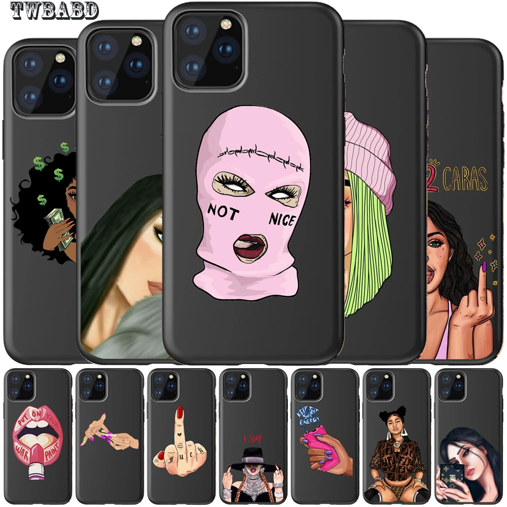Cool Bad Girl Phone Case For Fundas Iphone 11 11 Pro Max 5s 6 6s 7 8 Plus X Xs Max Xr Soft S Silicone Shell For Capa Iphone 8 Mobile Phone Cases Covers Aliexpress