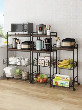 

Kitchen Shelf Landing Multi-layer Cart Vegetable Microwave Oven Electric Cooker Oven Storage Shelf Save Space