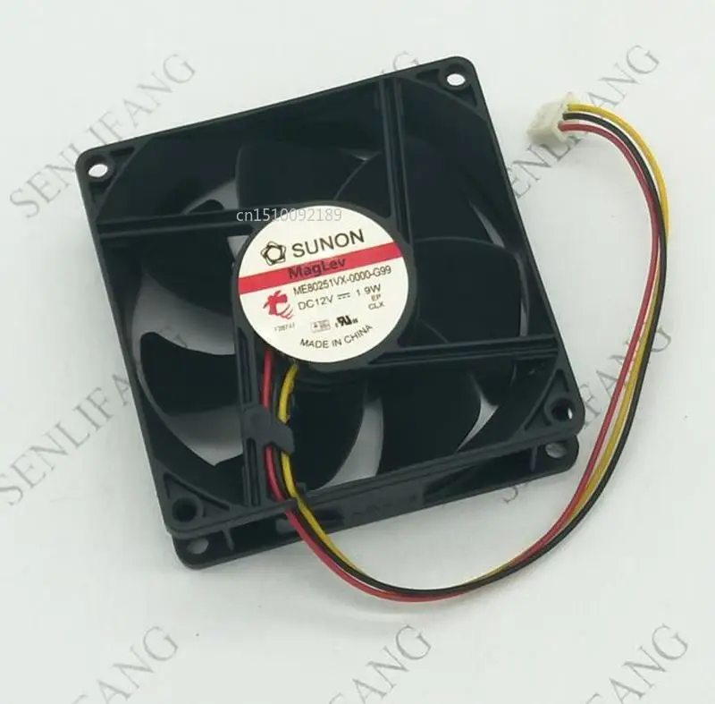 Для ME80251VX-0000-G99 AC/DC 12V 1,9 W(8 см), 3(проволока проходит по всей Сервер вентилятор охлаждения
