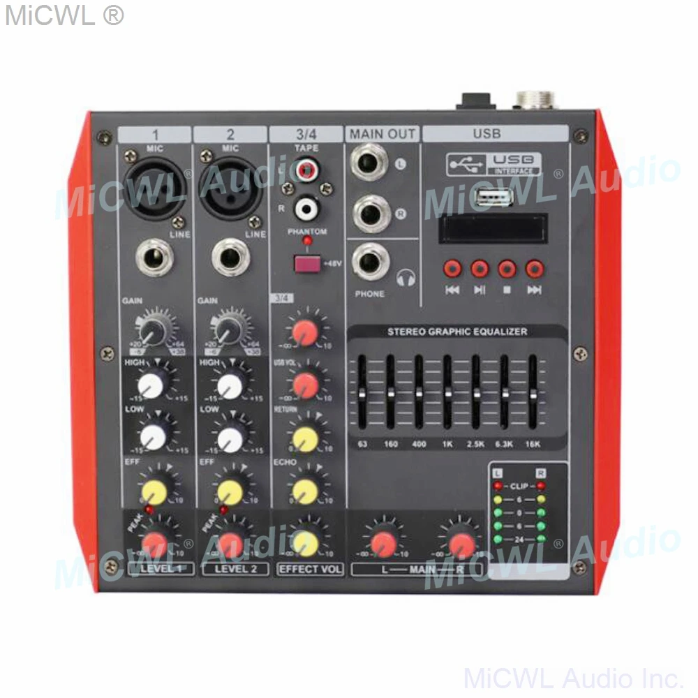 MG4 4 Channel Bluetooth mini Portable Audio Mixer