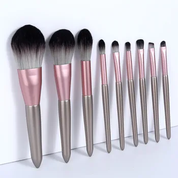 

9PCs/set Makeup Brushes Set For Face Powder Contour Blusher Liquid Cream Eyeshadow Women Beauty Cosmetics Tools Kit For Brushes