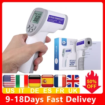 

Non-contact IR Infrared Thermometer Forehead Digital Temperature Measurement LCD Display Fast Measure Body Temperature Meter NEW