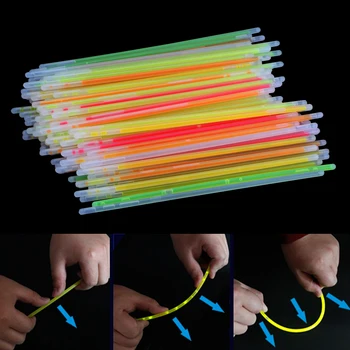 

Mix Color Glow Sticks Bracelets Wedding Bright Colorful Light Party Fun Fluorescence Light 100Pcs Festive Party Supplies