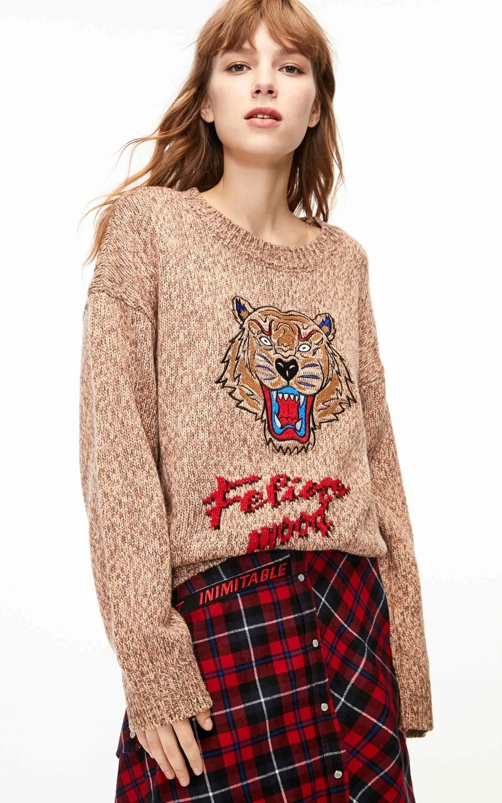 Только зимний женский свободный облегающий тонкий вязаный свитер разных цветов | 119413542