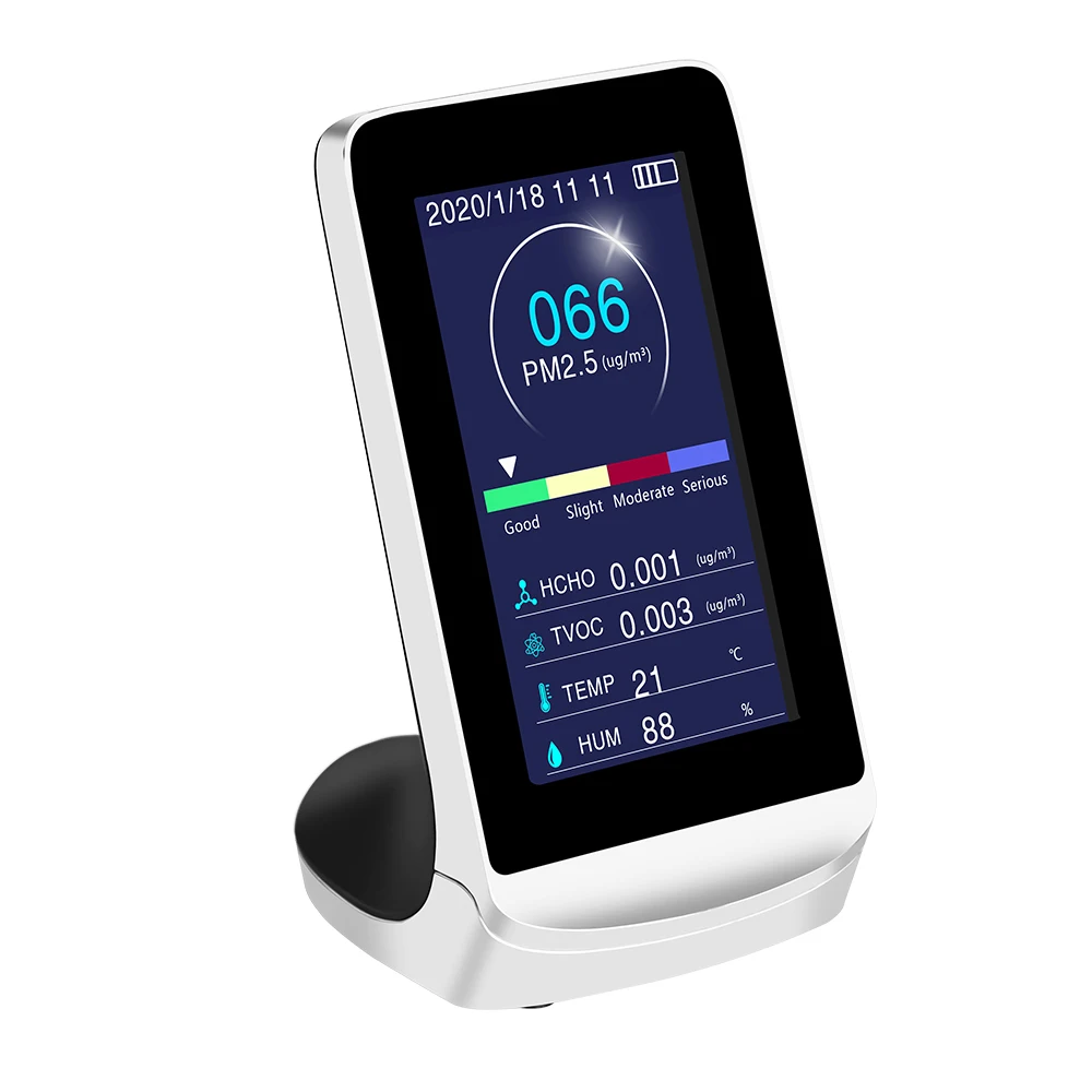 Монитор качества воздуха точный тестер для формальдегида (HCHO) TVOC PM2.5/PM1.0/PM10 AQI