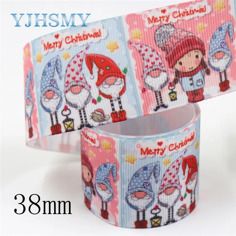 YJHSMY I-19809-1862, 38 мм 5 ярдов мультфильм персонаж теплопроводная лента, DIY лук крышка аксессуары и украшения - Цвет: I-19809-1863