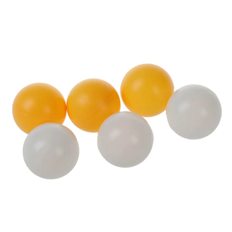 White Yellow 39mm Dia Sports Table Tennis Balls Ping Pong Ball 6 Pcs