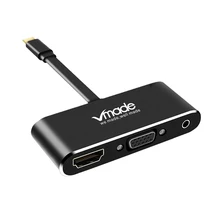 Vmade USB C 5 в 1 type-c VGa+ аудио выход USB 3,0 концентратор Поддержка PD 3,0 зарядка USB адаптер для ПК компьютер MacBook Pro ASUS Z