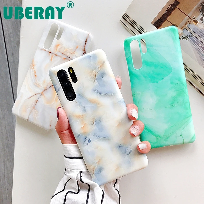 UBERAY Новый матовый мраморный чехол для Huawei P20 Pro телефона роскошный мягкий ТПУ