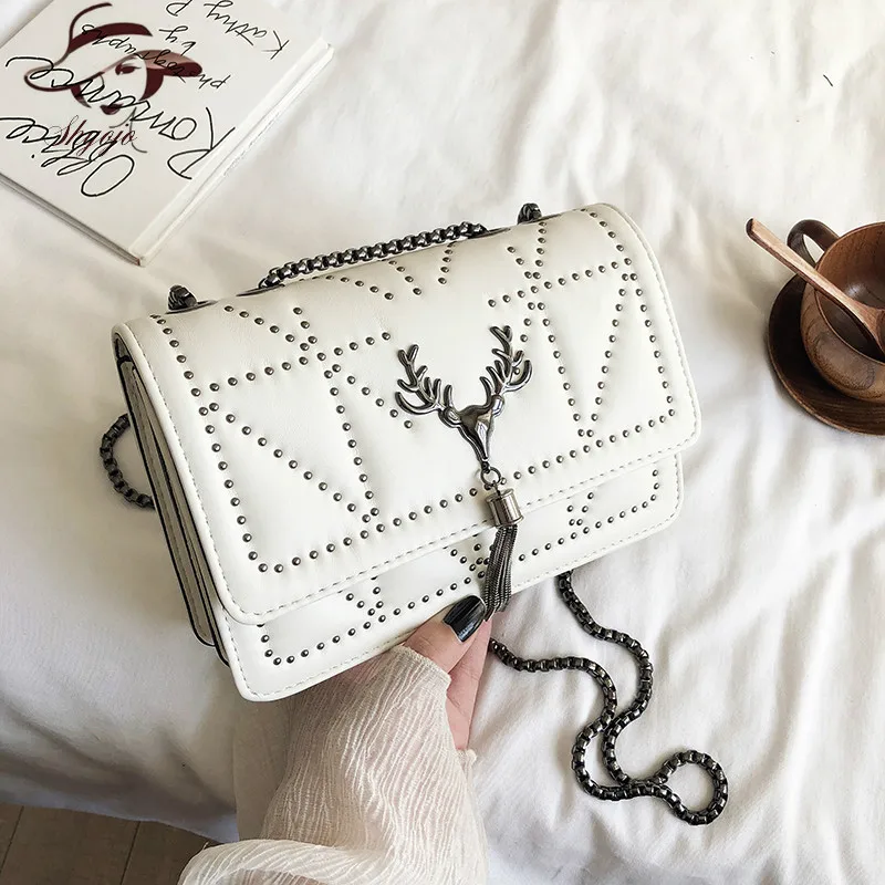 2021 Classic Fashion Brand Design Pu Leathe Bag Buckle Solid