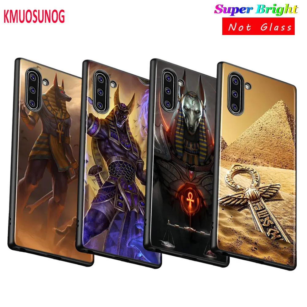 Черный силиконовый чехол с принтом Египет Nefertiti Anubis Ankh для Samsung Galaxy Note 10PLus 10 9 8 S10 5G