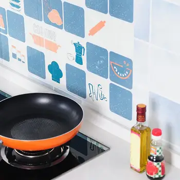 

High Temperature Resistant Anti-oil Kitchen Cartoon Tile Wall Sticker Waterproof PVC Material Home Office decoration