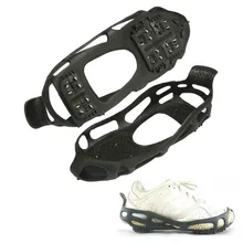 Зимние уличные противоскользящие бахилы с 24 зубьями, ледяные захваты для ходьбы, устойчивая обувь с шипами