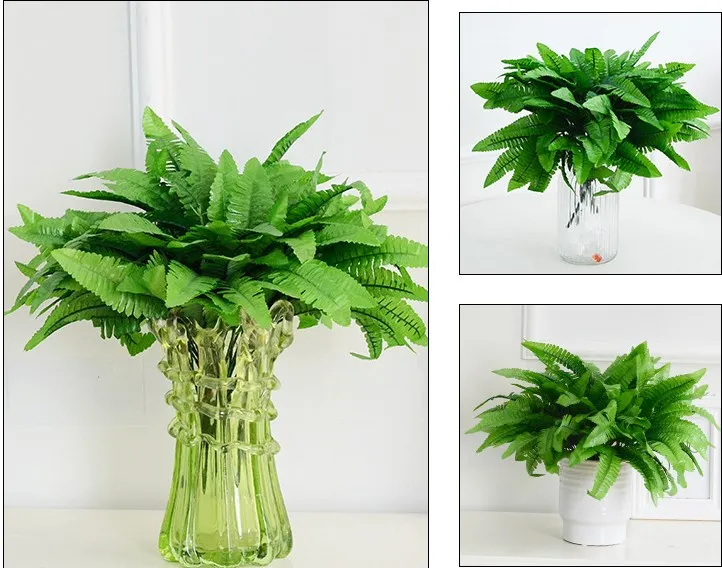 

7 Fork Simulation fern grass green plant artificial fern persian leaves flower wall hanging plants home wedding shop decoration