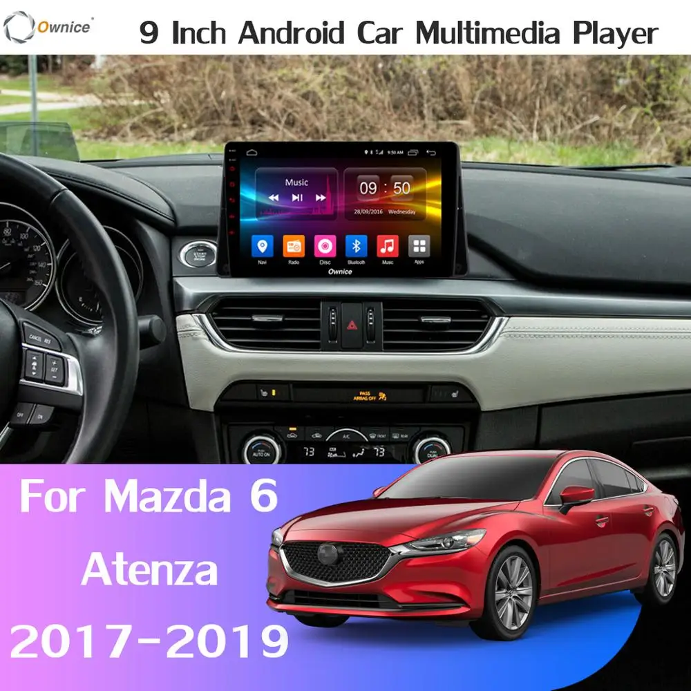 1 din 360° Panoramic Android 9.0 4G+64G Car DVD Multimedia For Mazda 6 Atenza Mazda6 GPS Radio SPDIF DSP CarPlay
