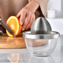 Нержавеющая Сталь Оранжевый руководство для соковыжималки переносная крышка вращающаяся соковыжималка для цитрусовых Лимон Апельсин Tangerine Защита окружающей среды
