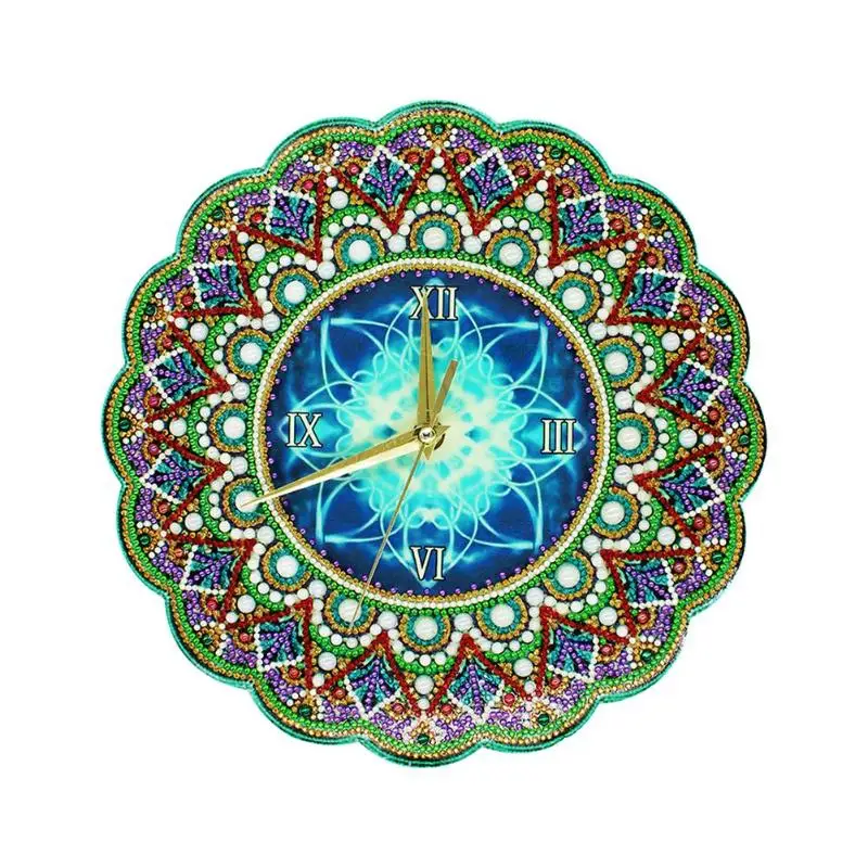 

DIY Full Drill Special Shape Diamond Painting Datura Clock Cross Stitch