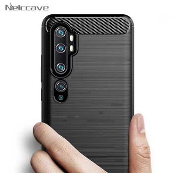 

50Pcs Carbon Fiber Silicone Case For Xiaomi Mi 10 Pro CC9 CC9E A3 Lite A2 A1 9 SE 9T 8 Max 2 3 Mix 2S F1 Anti-Fingerprint Cover