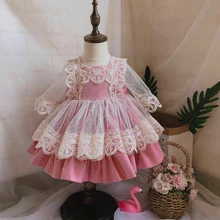 2019new/осеннее детское сказочное платье принцессы на заказ для девочек в испанском стиле платье для дня рождения и свадьбы Детские платья для девочек, рождественское платье для девочек