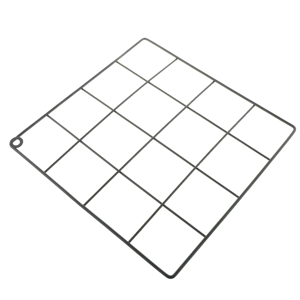 DIY Grid Photo Wall Mounted Mesh Metal Wire Display Panel Wall Art Display Organizer, Memo Board, 20x20cm