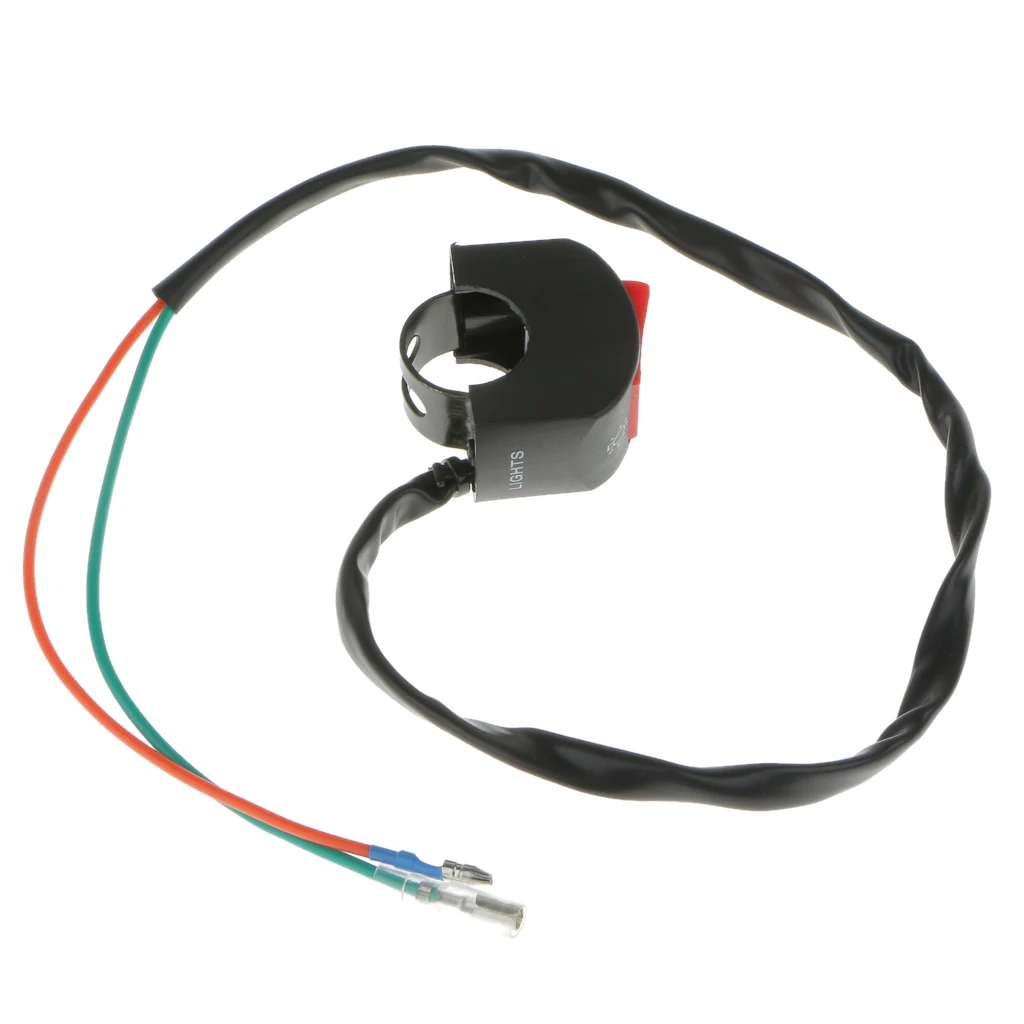 Черный мотоциклетный противотуманный светильник переключатель 7/" Руль 12V DC электрическая система упаковка 1