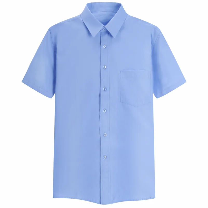 Short Sleeved Shirt Casual Short Sleeved Shirt Short-sleeved Solid Color Shirt High-end Business Daily Tops Company Uniforms Printed Embroidery