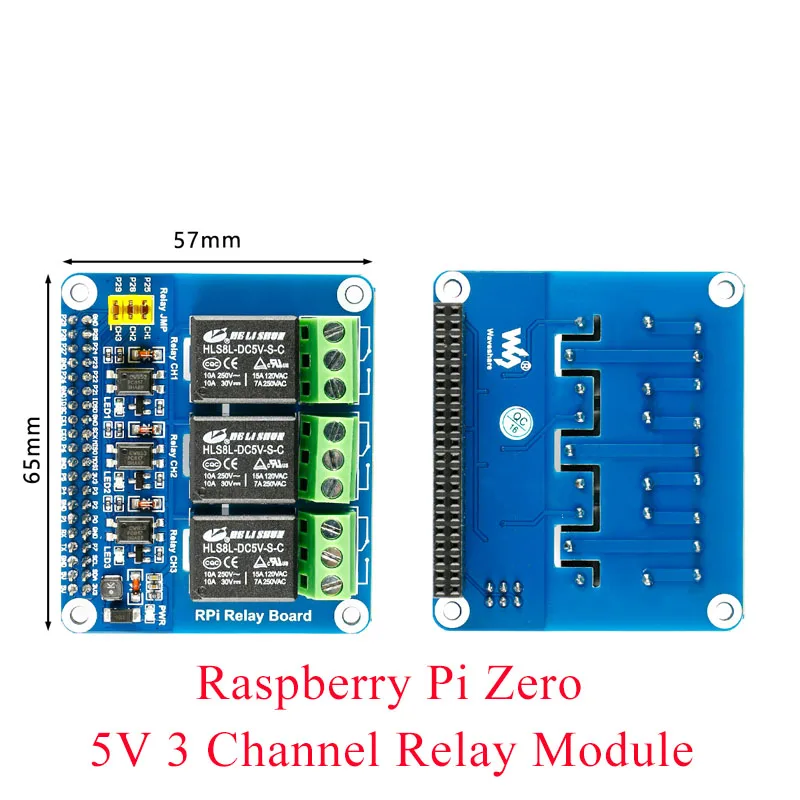 5V 3 Channel Relay Module Shield Expansion Board HAT Kit for RPi ...