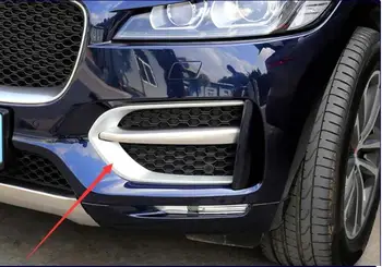 

For Jaguar F-Pace F Pace R-Sport X761 2016 2017 Car-styling ABS Front Fog Light Lamp Cover Trim Accessories Set of 2pcs