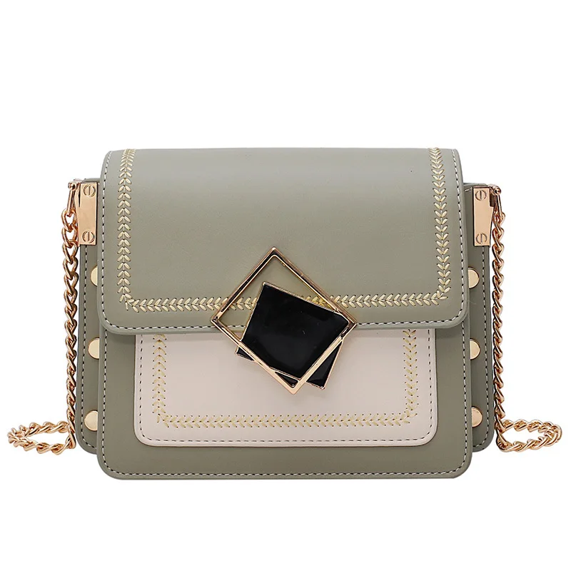 

2019 Small Shoulder Messenger Bag Special Lock Design Female Travel Handbags Chain Pu Leather Crossbody Bags For Women