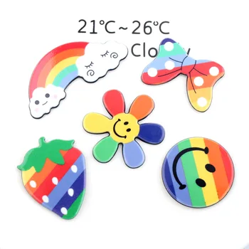 

Acrylic Rainbow Color Strawberry Sunflower Bow Tie Flatback Planar Kids Hair Bows Accessories DIY Scrapbooking Craft Decor
